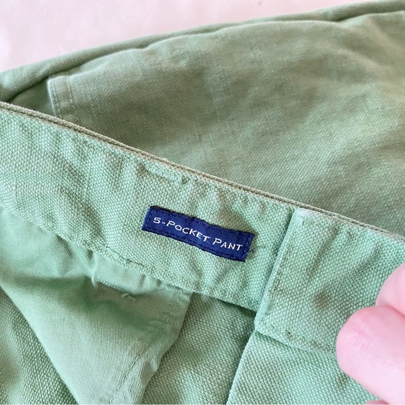 Vineyard Vines Pants Mens Size 36 Waist Green Cotton Linen Straight 5 Pocket - Picture 6 of 9